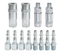 Dapetz Air Line Connector For Pcl Vertex Male Female Quick Release Coupling Fittings 1/4" Bsp All Pcl Vertex Connection 12Pc Set