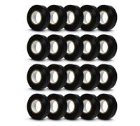 Dapetz ® Black Electrical Tape 18mm x 33m Strong Self-Adhesive PVC Insulation Tape For Insulating, Insulating Tape Flame Retardant, Strong Adhesive, Waterproof Electric Tape 20 Rolls