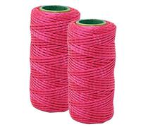 Dapetz ® Builders Building Nylon Brick Line 70M Measuring Masonry Rope String Line Abrasion & Alkali Resistant for Building, Groundwork & Gardening 2PCS Pink