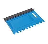 Dapetz ® Building Adhesive Trowels Combination Spreader 125 X 95mm - 6mm Notched Edge for Rapid and Even Spreading of Adhesive, and Squeegee Edge for Applying Grouting to Tiles