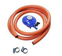Dapetz ® Butane Gas Regulator 21mm Clip On With 2m Hose And 2 Clips Kit Fits Calor Flogas 7KG, 13KG and 15KG Gas Bottle