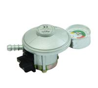 Dapetz Clip On Gas Regulator With Gauge 30Mbar Fits Calor And Flogas 21mm Caravan Motorhome Gas Bottles 7Kg Outdoor Use Camping