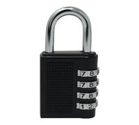 Dapetz ® Combination Locker Padlock, 4 Digit Coded Padlock, Gym Lock, School Locker Lock, Weatherproof Combination Lock Outdoor (Black)