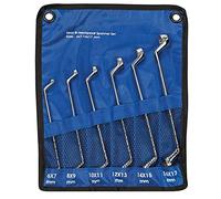 Dapetz ® Deep Offset Ring Spanners Set 6-17 mm Bi-Hex Swan Neck Spanner Metric Polished CRV - 6 Pieces
