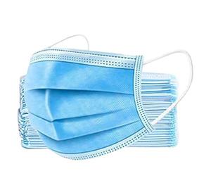 Dapetz ® Disposable Face Masks 3 Ply Triple Layer Dustproof Mouth Nose Cover Breathable Fluid Resistant Comfortable Elastic Ear Loops Men Women One Size Fits All Blue 200PC