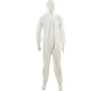 Dapetz Disposable Paper Suit Protective Overall Coveralls Xxl 185Cm 73" Non-Woven Coverall Zip-Up Front Elasticated Hood 1Pc