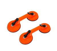 Dapetz ® 2 x Double Suction Pad Lifter 70kg Dual Suction Cups, Sucker Plate Glass Mirror Lifters Glass Suckers Double Suction Cup, for Transporting, Awkward Items, Plate Glass, Tile etc.