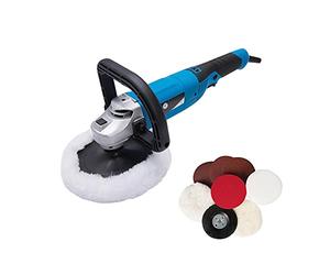 Dapetz ® Electric Sander Polisher Car Body Buffer Machine and 180mm with 8 Pc Polishing/Sanding Kit Car Buffer, for Buffing Metal, Plastic, Tiles, Car Paint and More