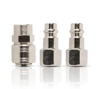 Dapetz Female Euro Air Line Hose Fitting Connector Quick Release Push Fit Coupler Female 1/4" Bsp Thread 3Pcs