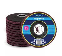 Dapetz ® Flap Discs 115mm 4.5" 120 Grit Aluminum Oxide Grinding Discs Sanding Discs Ideal for Angle Grinder to Sanding Grinding Metal Wood and Stainless Steel Pack of 10