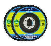 Dapetz ® Flap Discs 115mm 4.5" 60 Grit Grinding Discs Zirconium Sanding Discs Ideal for Angle Grinder to Sanding Grinding Metal, Wood and Stainless Steel Pack of 2