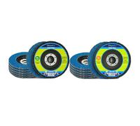 Dapetz ® 10Pcs 115mm Zirconium Flap Discs 60/80 Grit for 4.5" Angle Grinder - Sanding & Grinding Metal, Wood, Stainless Steel
