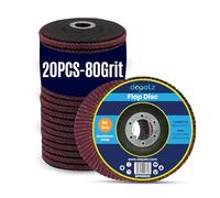 Dapetz ® Flap Discs 115mm Grinding Discs 80 Grit Grinding Discs Aluminium Sanding Discs for 4.5" Angle Grinder to Sanding Grinding Metal Wood and Stainless Steel-20Pcs