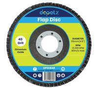 Dapetz ® Flap Discs 40 Grit 115mm Zirconia Pack of 1 Grinding Discs Zirconium Sanding Discs for 4.5" Angle Grinder to Sanding Grinding Metal Wood and Stainless Steel