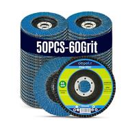 Dapetz ® Flap Discs 60 Grit 115mm Zirconia Grinding Discs Zirconium Sanding Discs for 4.5" Angle Grinder to Sanding Grinding Metal Wood and Stainless Steel- Pack of 50