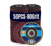 Dapetz ® Flap Discs Aluminum Oxide 80 Grit 115mm (4.5 inches) Sanding Grinding for Angle Grinder Ideal for use metal, wood, and plastic 50X