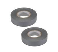 Dapetz Grey Electrical Tape, 18mm X 33M, Flame Retardant Strong Self-Adhesive Pvc Insulation Tape For Insulating 2 Rolls