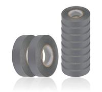 Dapetz Grey Electrical Tape, 18mm X 33M, Flame Retardant Strong Self-Adhesive Pvc Insulation Tape For Insulating 10 Rolls