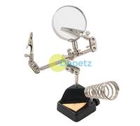 Dapetz ® Hands Free Magnifying Glass with Crocodile Clip + 3X Magnifying Lens, Loupe 60mm Dia Lens for Electronics, Soldering and Jewelry Making