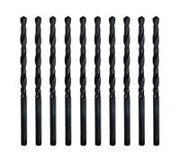 Dapetz ® HSS Jobber Drill Bit 10 Pieces 4mm HSS-R Roll Forged High Speed Steel Drill Bits for Drilling Stainless Steel, Aluminum, Non-ferrous Metals, Plastics, and Wood