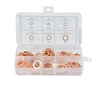 Dapetz® 110 Piece Imperial Washer Set Assorted Sizes 6 Different Sizes in Clear Storage Box Perfect for Electrical Connections Plumbing and DIY Projects
