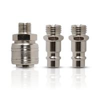 Dapetz ® Male Euro Air Line Hose Fitting Connector Quick Release Push Fit Coupler 1/4" BSP 3Pcs