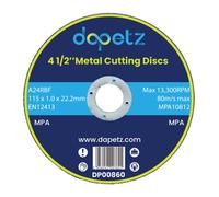 Dapetz Metal Cutting Discs 115mm For Angle Grinder 115 X 1 X 22.2mm Grinder Discs With 22.2mm Bore For Precise Cutting 1Pc