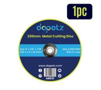 Dapetz Metal Cutting Discs 230mm For Angle Grinder 230 X 3.2 X 22.2mm Grinder Discs With 22.2mm Bore For Precise Cutting 1Pc