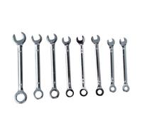 Dapetz ® Model Makers Mini Small Size Combination Spanner Wrench Drop Forged Fully Chrome Plated 4mm, 4.5mm, 5mm, 5.5mm, 6mm, 7mm, 8mm and 9mm Set 8PCS