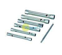 Dapetz ® Monoblock Tap Spanner Set with Tommy Bar, 8mm - 19mm Hex Metric Box Spanner Wrench, Shower Valve Socket Wrench Set for Water Tap Horseshoe 6 Piece
