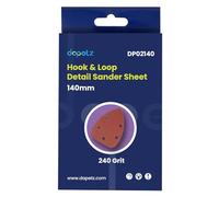 Dapetz ® Mouse Sanding Pads 5 Holes Hook and Loop Palm Sander Sandpaper Mouse Sanding Sheets Assorted Grits 240 Compatible with 140mm Black and Decker Detail Hand Sander -10Pcs