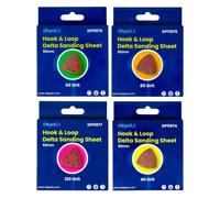 Dapetz ® Multi Tool Triangle Sanding Pads 20 PCS For Black+Decker BDERO100 93 mm Detail Sander Pads Dust-Free 6-Holes Sander Sandpaper Sheets Hook and Loop 40 60 80 120 Grit