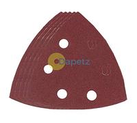 Dapetz ® Multi Tool Triangle Sanding Pads 5 PCS Compatible with Bosch, Makita,Black and Decker Sander 93mm Dust-Free 6-Holes Electric Sandpaper Sheets Hook and Loop 40 Grit