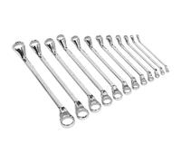 Dapetz ® Offset Double Ring Spanner Wrench Set 12 Piece 6-32mm Metric Box End Ring Combination Spanners Wrenches Chrome Vanadium Steel