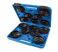 Dapetz ® Oil Filter Socket Wrench Cup Set 15pcs for 3/8 Or 1/2" Hex Drive 65-93mm Anti-Rust, Electro-Black Oxide Finish Oil Filter Socket Removal Tool for Garage Car Auto Repairing with Storage Case
