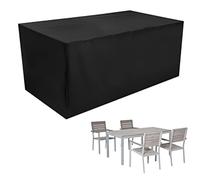 Dapetz ® Outdoor Garden Furniture Cover for outside, Patio Garden Lounge Chair Cover with Air Vent (123L x 61W x 74H)cm Water Repellent, Windproof, Anti-UV, 420D Oxford Fabric, Rectangular Black