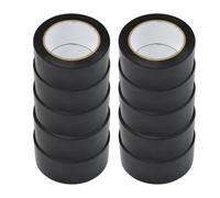 Dapetz Pack Of 10 Black Electrical Tape Waterproof Heat Resistant Tape 50mm X 33M Strong Adhesive, Pvc Insulation Tape