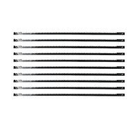 Dapetz ® Pack of 10 Scroll Saw Blades 24 TPI - 130mm Pin End Blades for Cutting Plastic, Wood, Metal - Alternate Offset Teeth, 3mm Wide x 0.4mm Thick