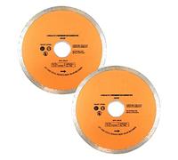 Dapetz ® Pack of 2 115mm 4.5" Continuous Rim Diamond Cutting Blade Disc Wet & Dry Cutting Grinder Cutter 22.2mm Bore for Cutting Floor and Wall Tiles, Ceramic, Porcelain, Marble