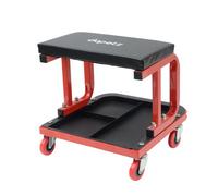 Dapetz Padded Creeper Trolley Seat With Tool Tray 4 Universal Casters And Oil-Resistant Vinyl Seat For Garage Workshop Auto Repair