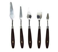 Dapetz® Palette Knives Set 5 pcs Stainless Steel.Spatula/Scraper. Art Supply, Accessories for Oil and Acrylic Painting, Colour Mixing for Pouring Art, Pre-Mixing for Watercolours