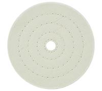 Dapetz ® Polishing Wheel 6 inch (150mm) for Bench Grinder with 1/2" Arbor Hole 50 Ply White Fine Cotton for Wood Metal Jade Jewelry Drill Polishing Buffing