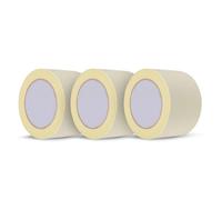 Dapetz Premium Masking Tape 3 Rolls (75mm X 50M) White Masking Tape Painting Tape For Painters, Decorators Professional Diy Use