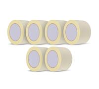 Dapetz ® Premium Masking Tape 6 Rolls (75mm X 50m) White Masking Tape Painting Tape for Painters, Decorators Professional DIY Use, Sharp Paint Lines, Crafts and More