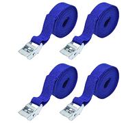 Dapetz ® Premium Set of 4 Lashing Straps Cargo Luggage Tie Down Cam Buckle Roof Rack 2.5m X 25mm Adjustable Tensioning Belts for Motorcycle, Cargo, Trucks, Trailer, Luggage