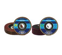 Dapetz Professional Abrasive Flap Discs 115mm 10Pcs 40 & 60 Assorted Grit Aluminium Oxide 4.5 Grinding Discs Sanding Discs