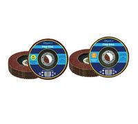 Dapetz Professional Abrasive Flap Discs 115mm 10Pcs 40 & 80 Assorted Grit Aluminium Oxide 4.5 Grinding Discs Sanding Discs