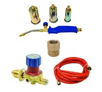 Dapetz ® Propane Butane Gas Torch with 3 Replaceable Tips/Nozzles with Adjustable Propane Gas High Pressure Regulator Blow Roofers with Gas Hose Connector and 2 Metre Gas Hose