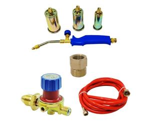 Dapetz ® Propane Butane Gas Torch with 3 Replaceable Tips/Nozzles with Adjustable Propane Gas High Pressure Regulator Blow Roofers with Gas Hose Connector and 5 Metre Gas Hose
