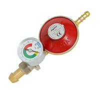 Dapetz ® Propane Gas Regulator 37mbar With Pressure Gauge 16 bar Screw In Male Pol 5/8"